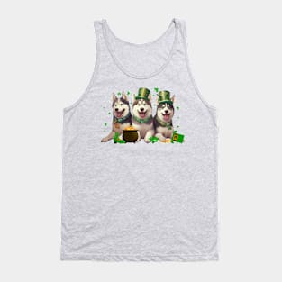 My Siberian Husky Is My Lucky Charm St Patricks Day Tank Top